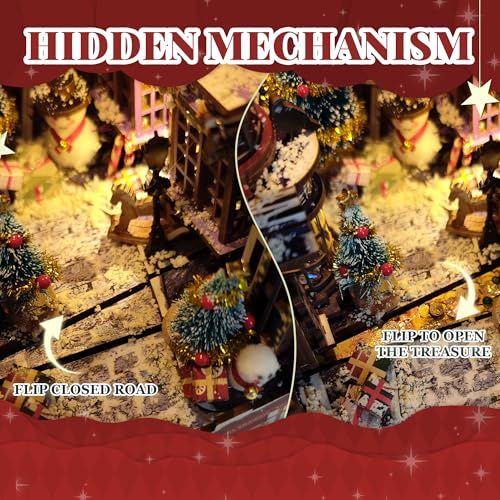 IBOHEYE Christmas Snow Night Book Nook Kit thumbnail 4