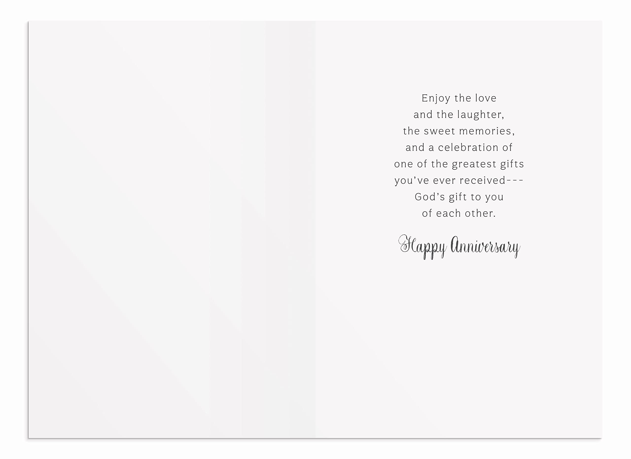 IC&G Jubiläumskarte Mit Blumen & Schmetterlingen, 22,8x15,5 Cm – Folienprägung, Inkl. Umschlag, Recycelbar