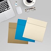 Vista 303 de LUXPaper Sobres de invitación cuadrados Despegar y prensar 8 x 8 pulgadas Natural Texto de 70 libras 50