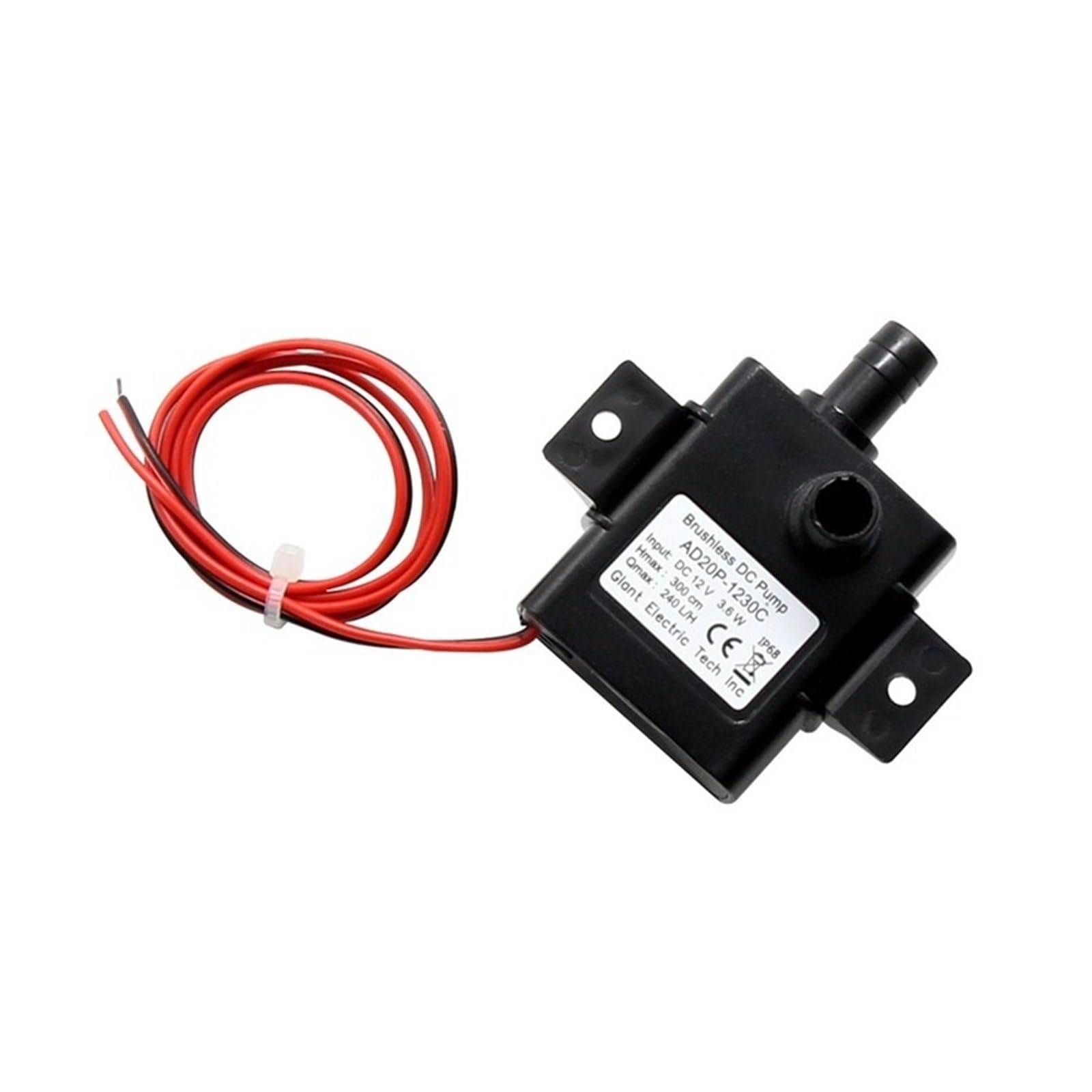 Pompa elettrica portatile DC 12 V Pompa sommergibile silenziosa Pompa centrifuga impermeabile Strumento domestico all'aperto (tubo dell'acqua da 1 metro)