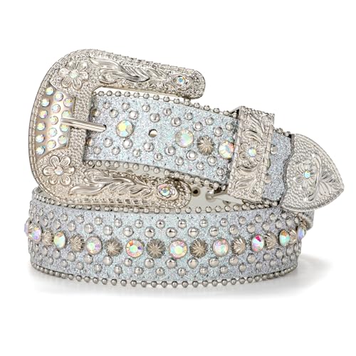 BELTROAD Rhinestone Goth Bling Belts for Women and Men Western Cowboy Cowgirl Belt for Jeans