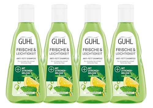 Guhl Frische & Leichtigkeit Anti-Fett Shampoo - 4er Pack - 4 x 250 ml - Haartyp: fettig, normal