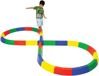 GISCO Figure-8 Kids Balancing Beam Walking Beam for Balance & Coordination | Indoor & Outdoor Fun Play Game for Kids | Set of 27 Multi Colors
