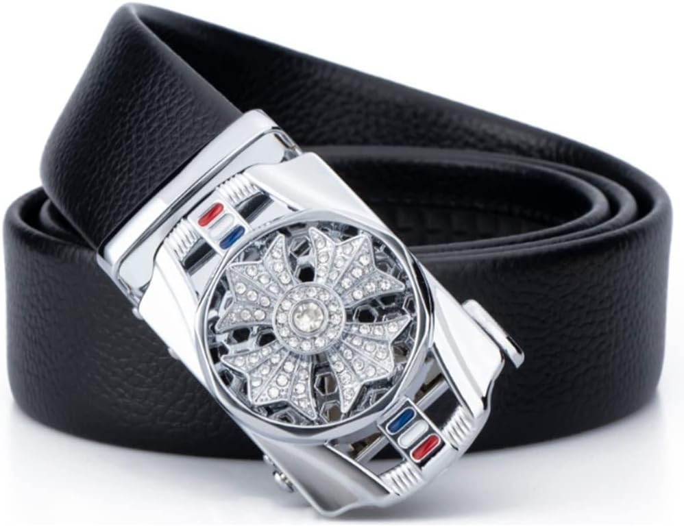 [Falopa] ベルト メンズ 穴なし ビジネス 本革 レザー ビジネスベルト カジュアル 紳士 大きいサイズ オートロックベルト