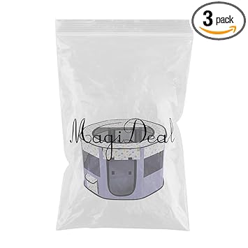 GIANTE Portable Pet Playpen Foldable Dog Cat Play Pen Mesh Cage Play Tent Purple M