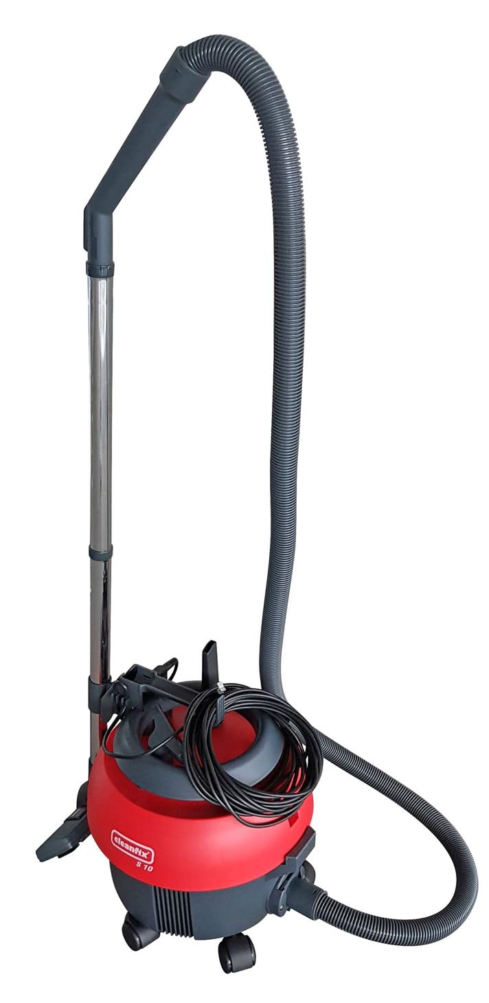 S10 Plus Staubsauger 850 Watt - Staubsauger mit Kabel (10m) rot, Trockensauger