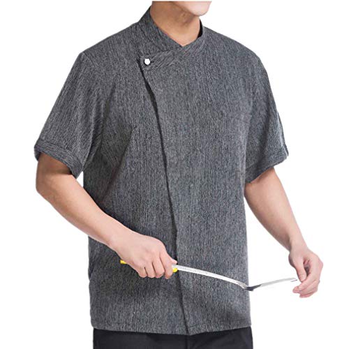 Camisa de Cocinero Cocina Uniforme Manga Corta (M)