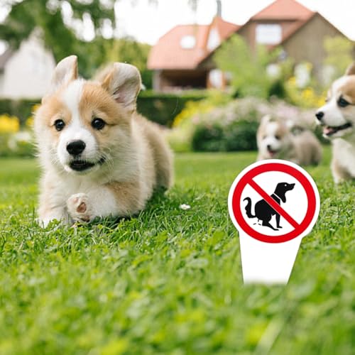 TENGEE 2 Stück Schild Kein Hundeklo, Hundekot-Schild, Warnschild, Rot, 30 cm x 45 cm, Bodenstehend, Funktional