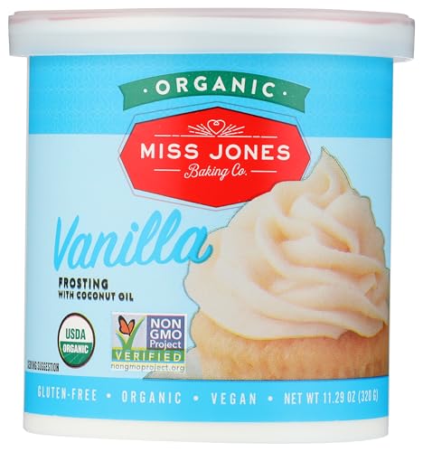 Miss Jones Baking Organic Buttercream Frosting, Perfect for Icing and Decorating, Vegan-Friendly:...