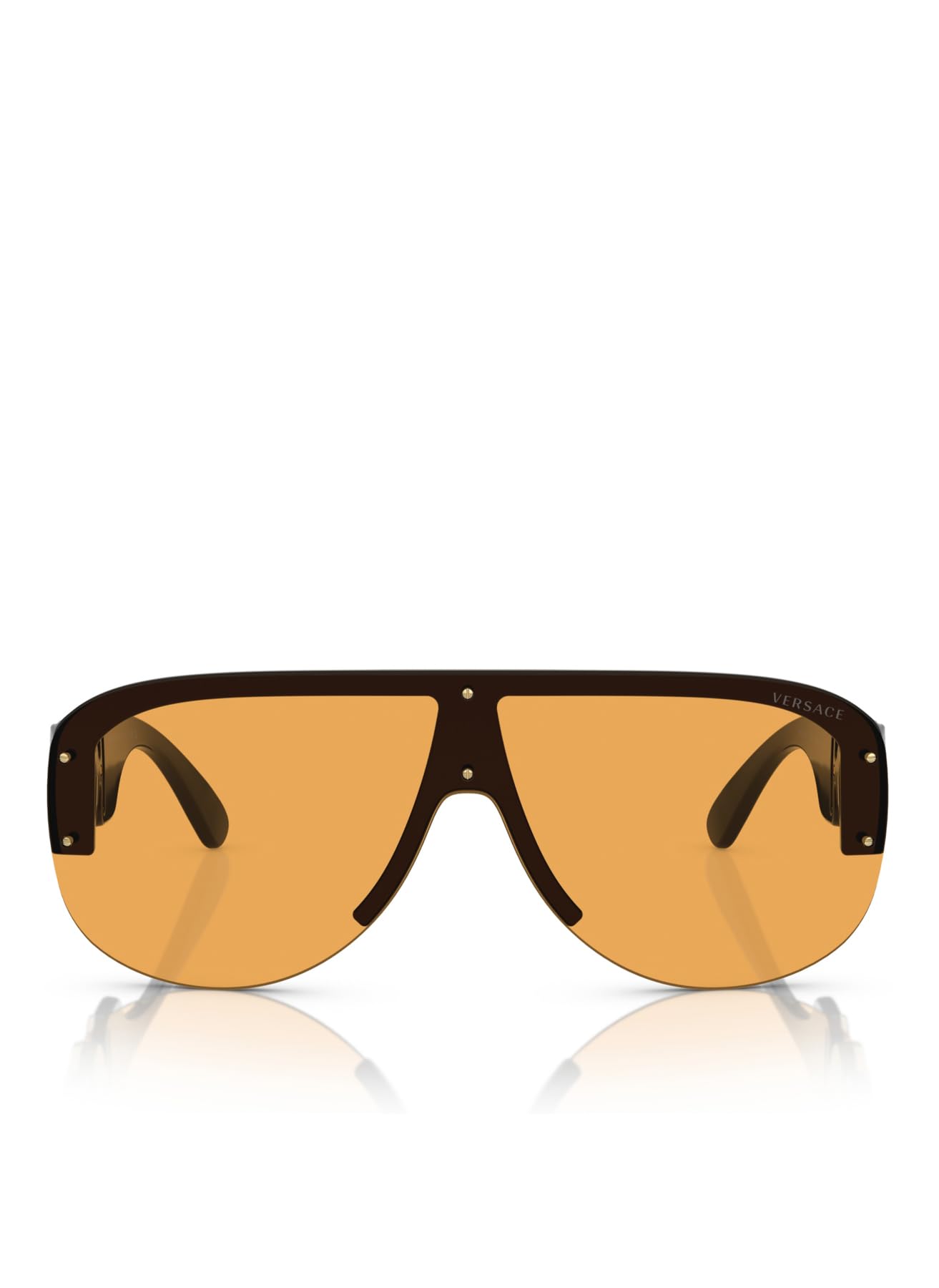 Versace Men's Orange Man Ve4391 Gb1/7 Sunglasses Nylon Black Geometric Normal