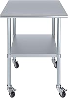 Vista 432 de Mesa de trabajo de acero inoxidable, mesa de metal