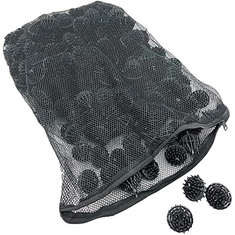 Aquarium Masters 300 Count 1.5 Inch Large Bio Balls Filter Media - Includes 18x14 Mesh Bag with Easy Access Zipper - Perfect Bio Balls for Pond Filter Media Cover