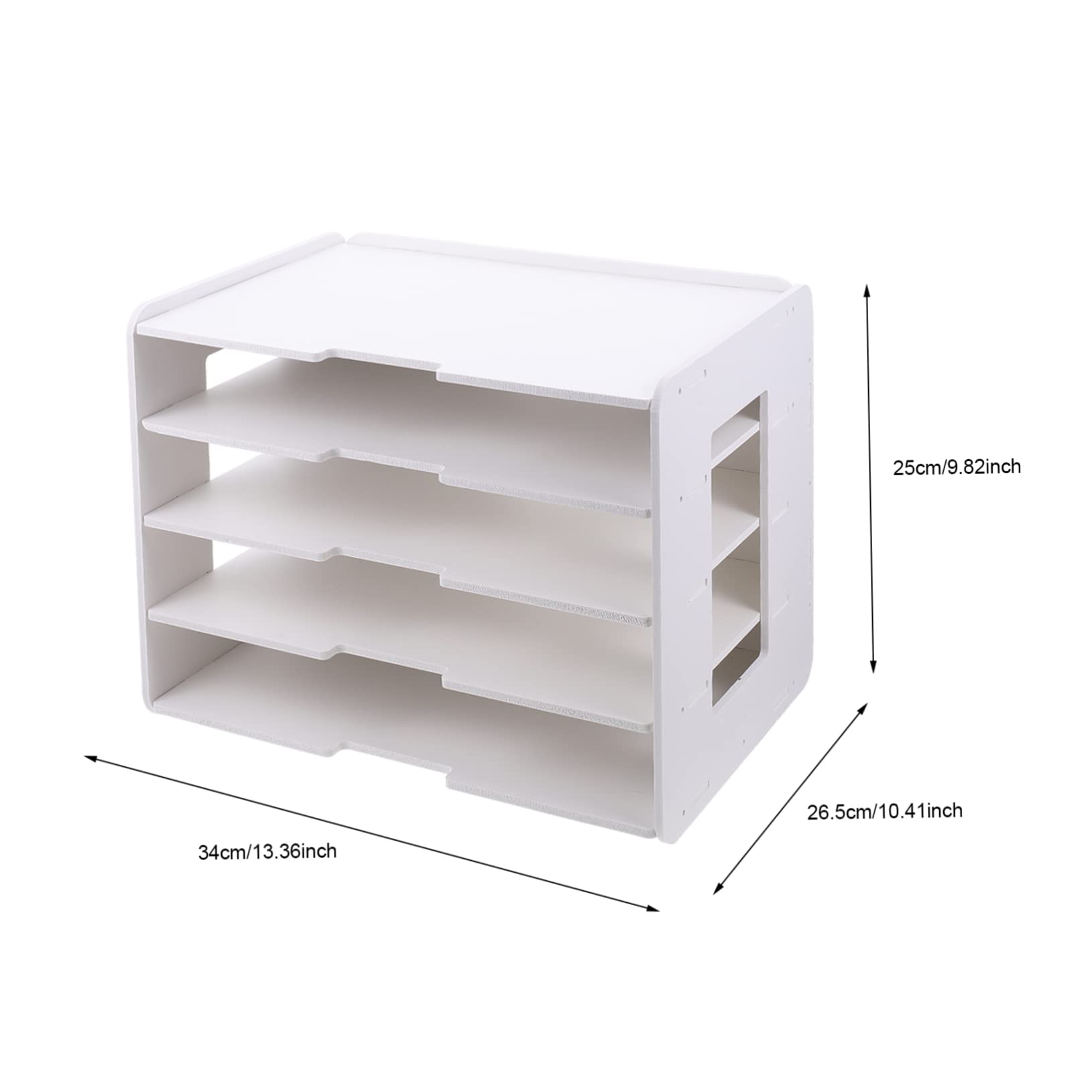 Set di Portadocumenti da Tavolo in Plastica Organizzatore per Documenti da Ufficio Scaffale Portadocumenti