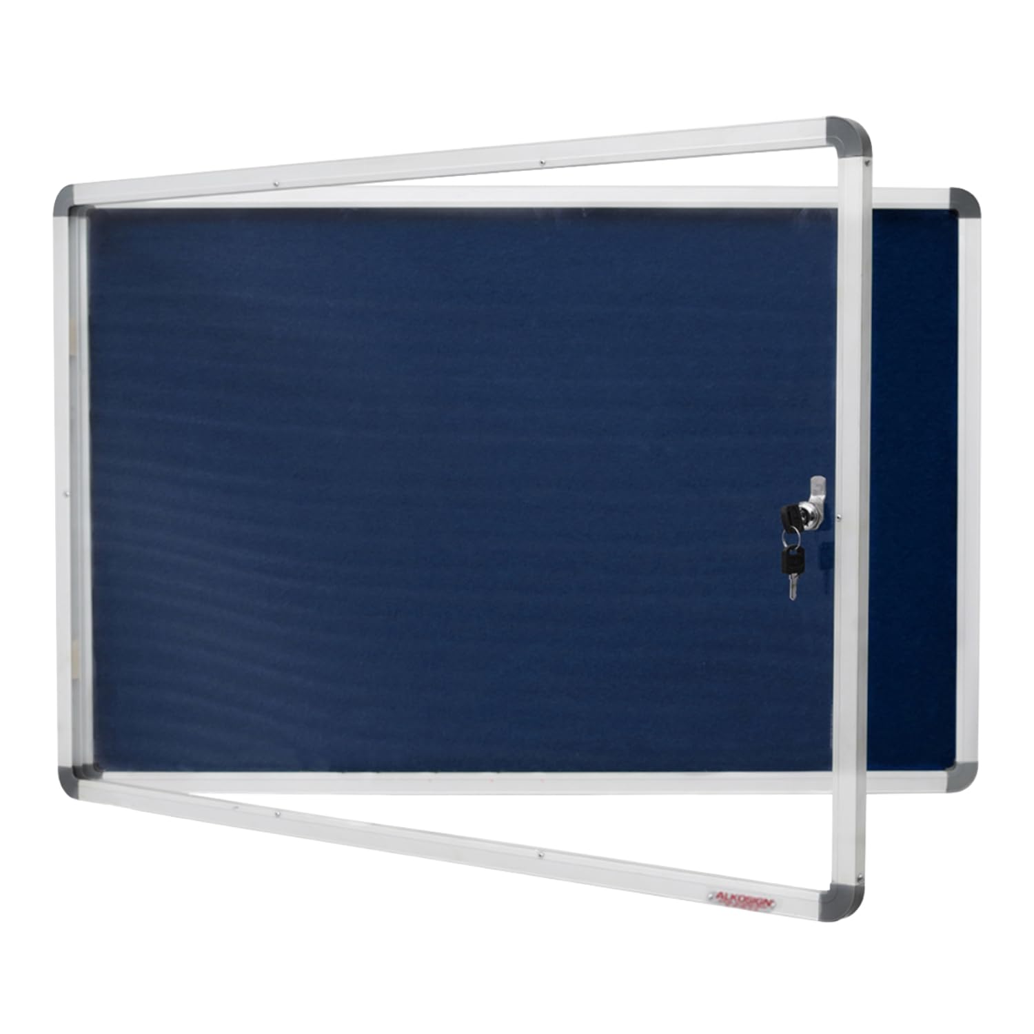 ALKOSIGN Astra Acrylic Cover and Felt Notice Board (Blue) (2 x 3 Feet) (Landscape with Single Door) | Lockable Bulletin Board, Pinup Board, with Aluminium Frame for Offices,College,Schools etc-image-22