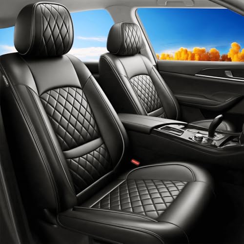 Banklif Car Seat Covers Fit for Chevy/Chevrolet Colorado 2015-2026 (Only Fits 5 Seats) - Full Set Pickup Truck Seat Protectors Airbag Compatible Waterproof & Breathable Leather (Black)