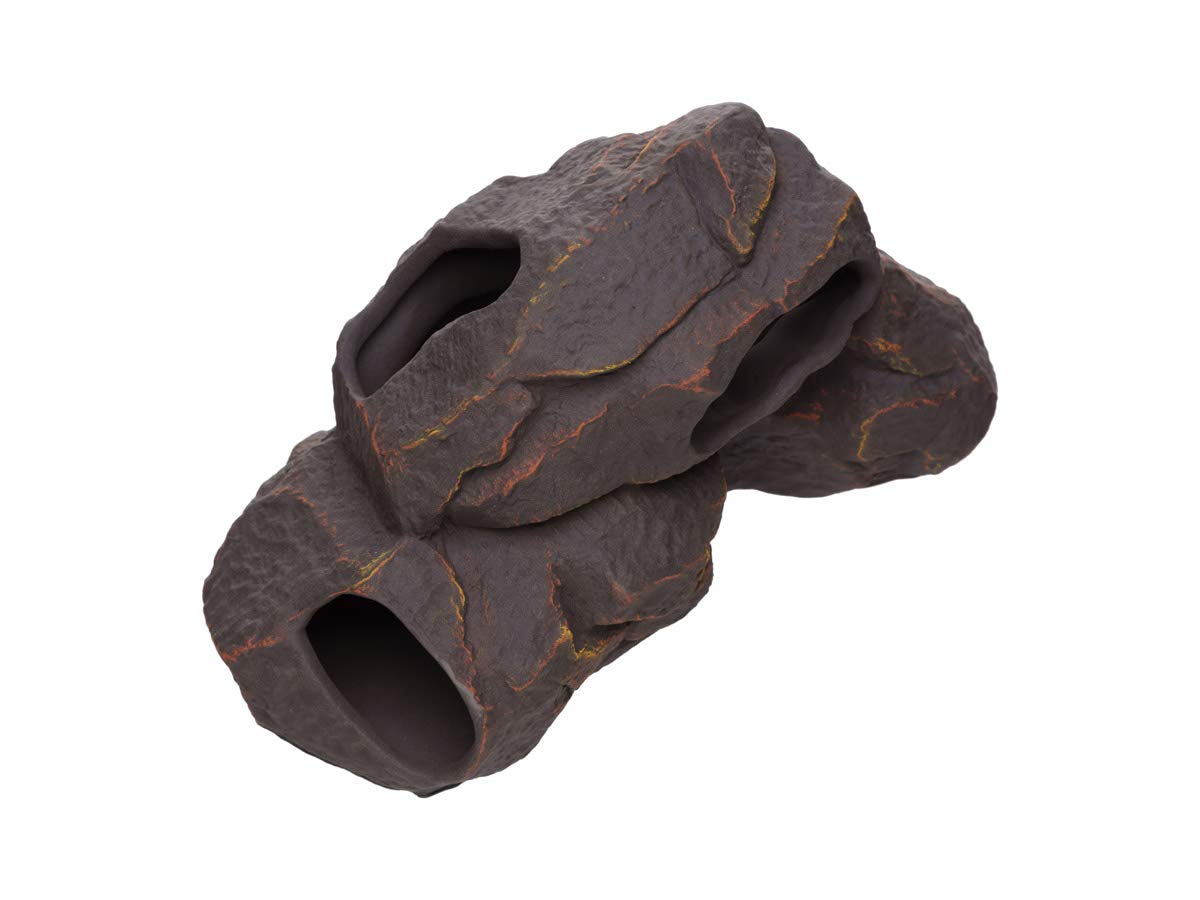 Plecoceramics Aquarium-Dekoration aus Keramik, Höhle, Betta-Stein, Dekoration für Aquarien, Versteck für die Zucht von Buntbarschen, Plecos, Betta-Spielzeug, Versteck (Magma-Stein)