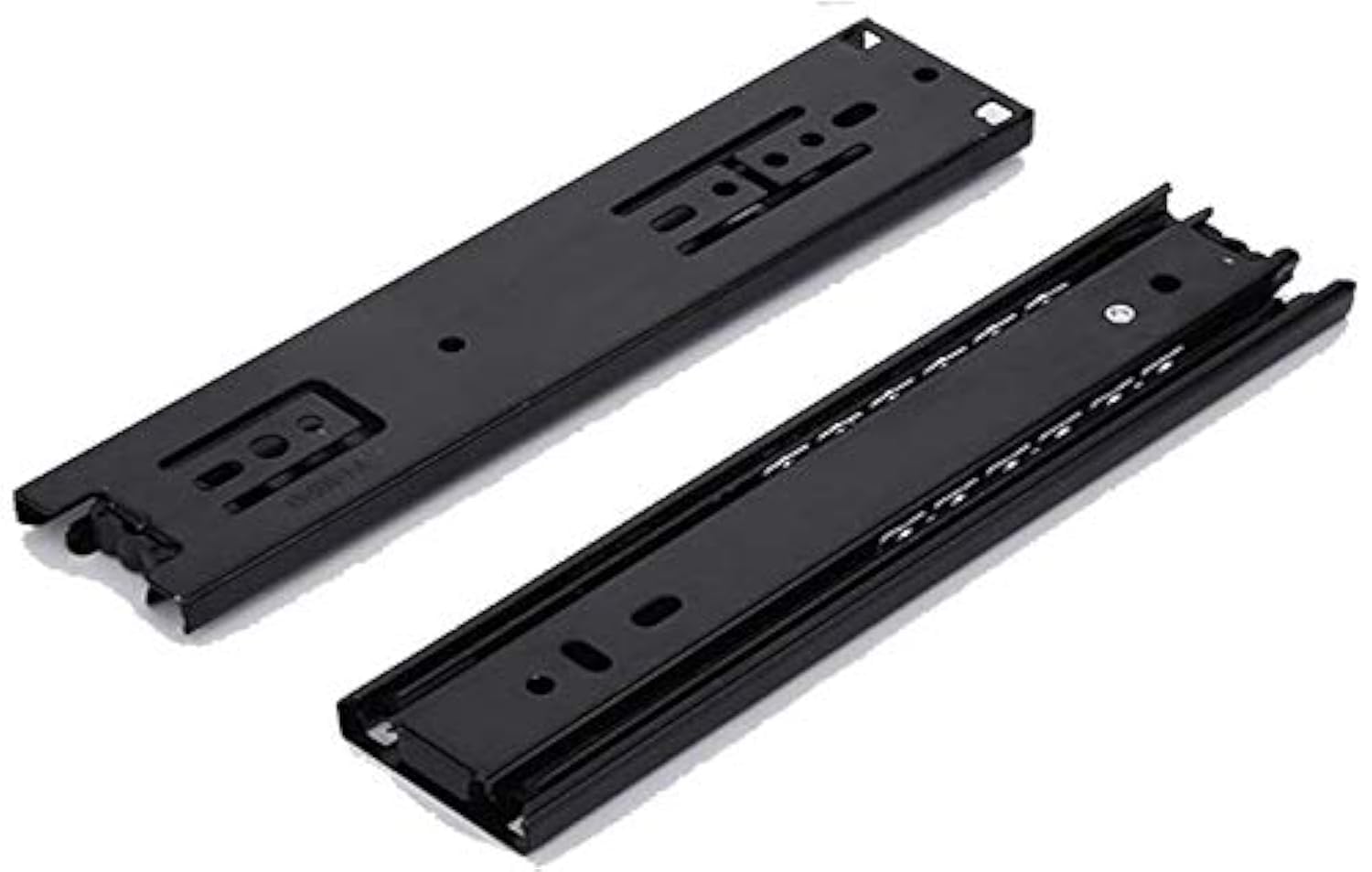Glissières télescopiques pour tiroir noir 6 inch pour réparer un tiroir bloqué ou cassé