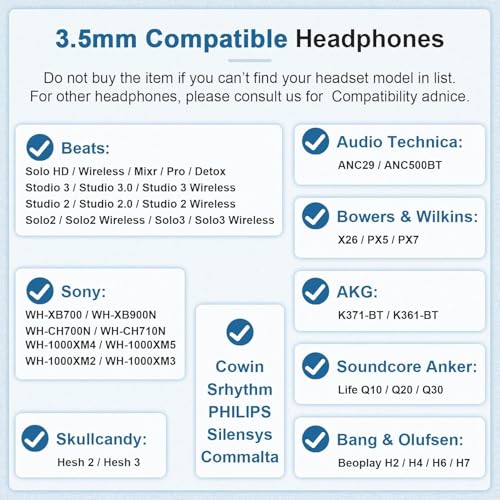 Cable de audio Jack 3.5mm para Beats y Sony miniatura 4