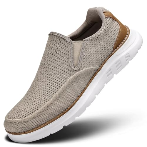 Image of Men's Walking Boat Shoes Slip On Casual Loafers Non Slip Comfortable Lightweight Work Driving Shoes