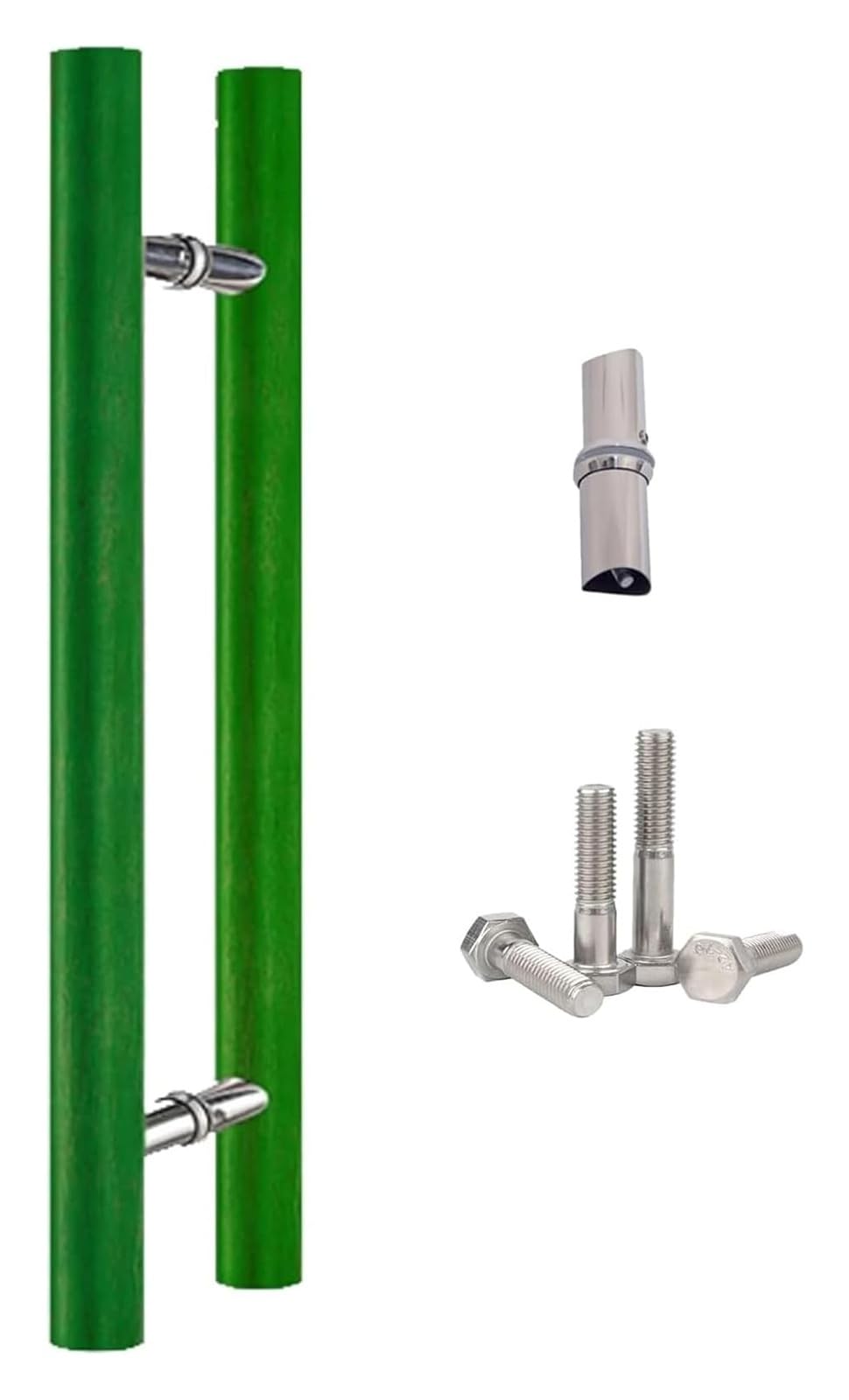 CWCQGH Push Pull Door Handle, Sliding Barn Door Handle, Pull Push Bar Handle with Fittings, Barn Door Hardware for Interior Exterior Door, H Shape Double Sided,B-Length 100cm(39.4inch)