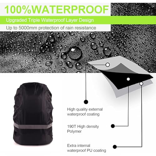 XoeLLe 3 Pezzi Copri Zaino per Pioggia