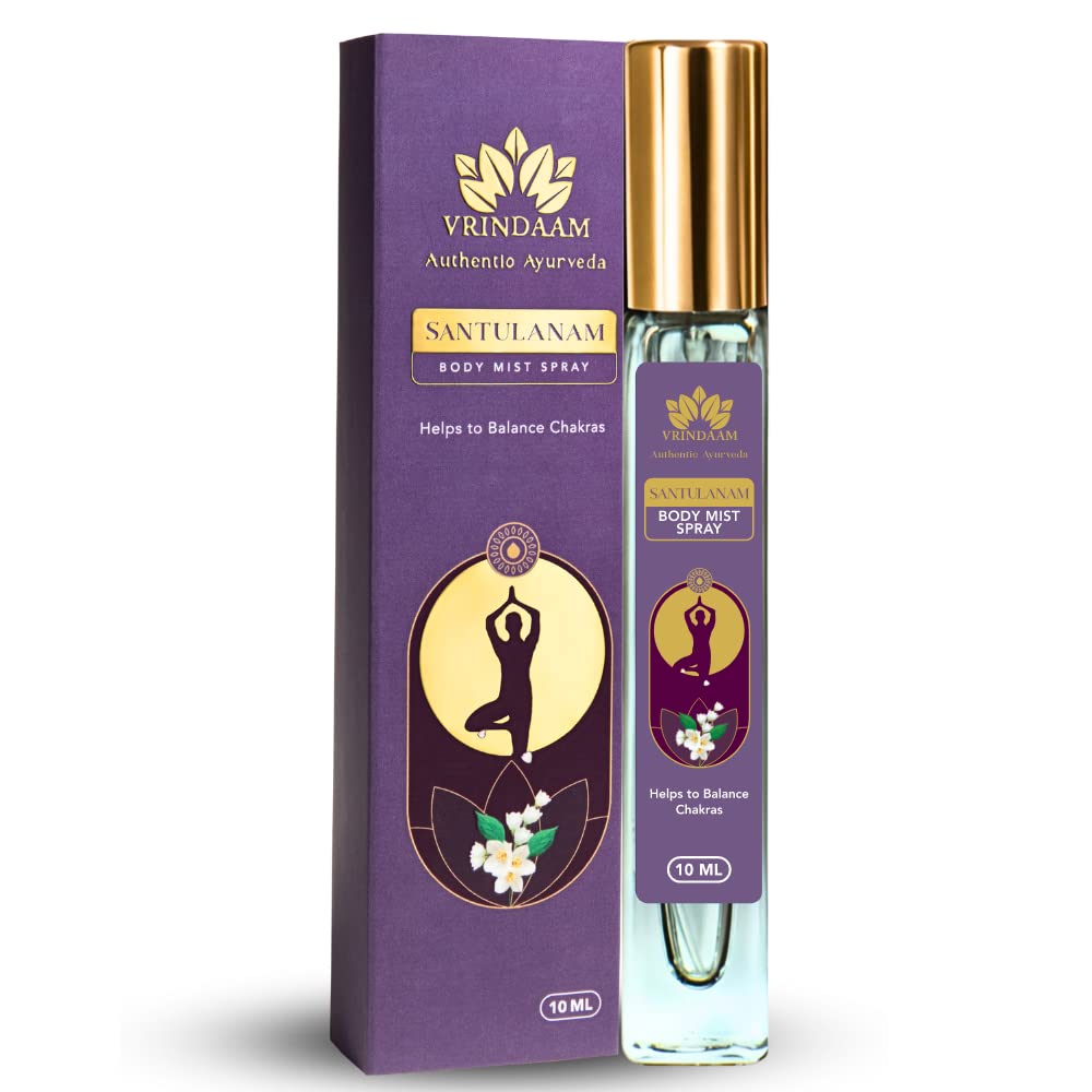 VRINDAAM Santulanam Body Mist For Daily Use | Helps To Balance Mind & Chakras | Sweetly-Cinnamony Scent |Ayurvedic, Chemical-free & Long Lasting- 10ML-image-42