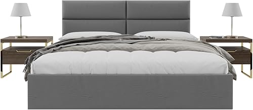 Miniatura 47 de Vänt - Paneles tapizados de cabecera para montar en la pared, diseño Isabelle, 60 x 23 pulgadas, configuración de 4 paneles individuales,