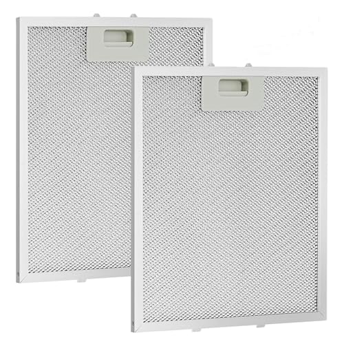 Fearet Pack of 2 W10169961A Range Hood Filter Aluminum Range Hood Vent Filter Replacement Fit for Whirl.pool Ik.ea Kitchen.Aid Jenn.Air Parts