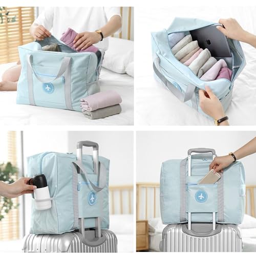 Travel Duffle Bag for Airlines Personal Item Travel Bag Foldable Underseat Carry on Luggage for Airplanes Weekender Overnight Hospital Bags Travel Essentials Sport Gym Bag for Wome image 5