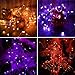 OMIKA 16.4ft 50 LEDs16 Color Battery Operated & USB Powered String Lights, with Remote Timer Waterproof Silver Wire Twinkle Lights for Room Garden Patio Indoor Outdoor Decor(132 Modes)
