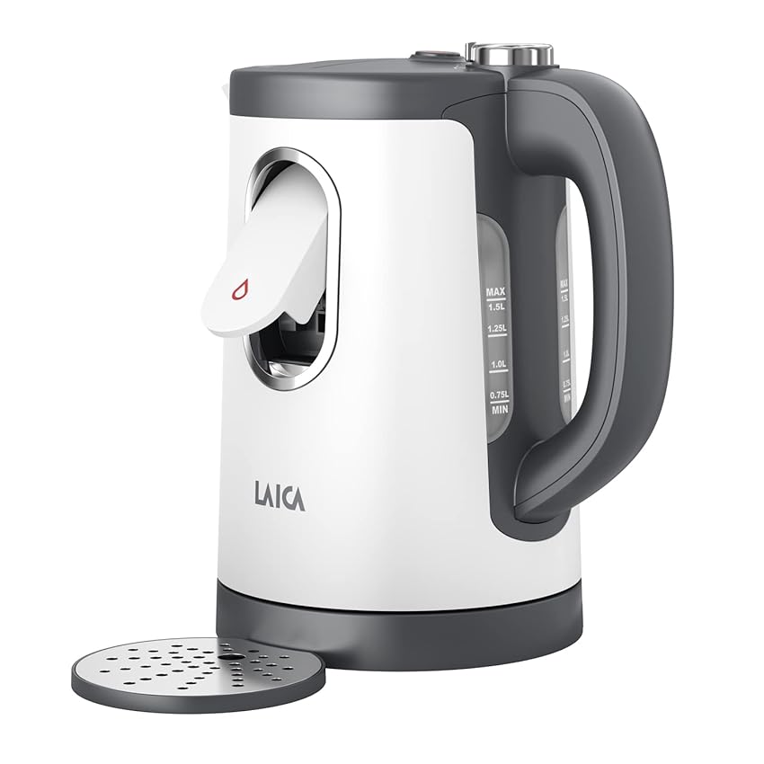 Bollitore elettrico LAICA Dual Flo - Erogatore di acqua calda a bollitura rapida da una tazza - Capacità 1,5 l - Bevande calde in meno di 60 secondi