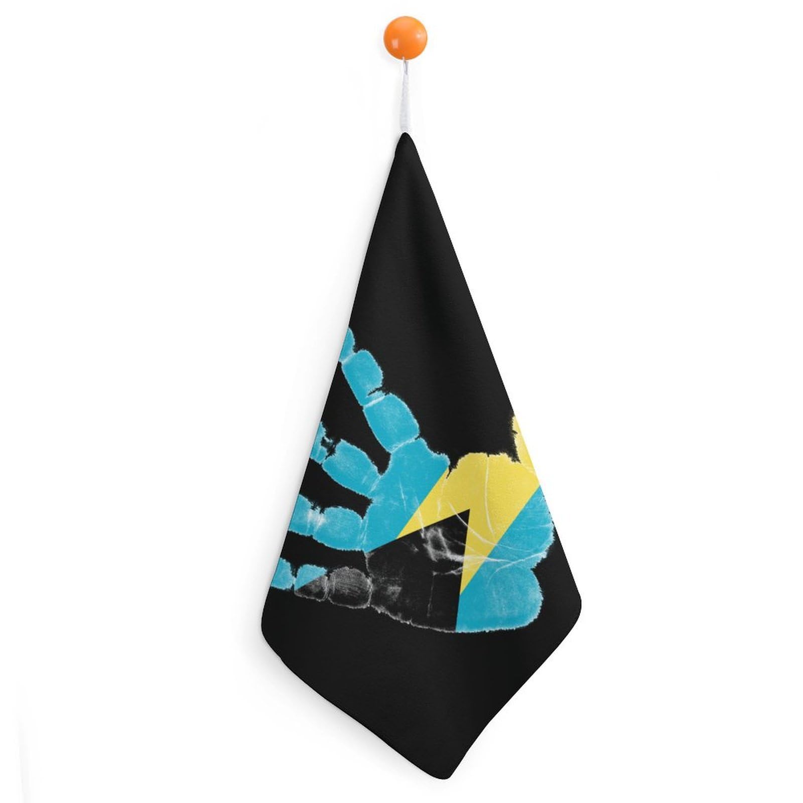 TXFBTRFSA Bahamas Flag Hand Towels with Hanging Loop Kitchen Towel Handkerchiefs Cleaning Cloths