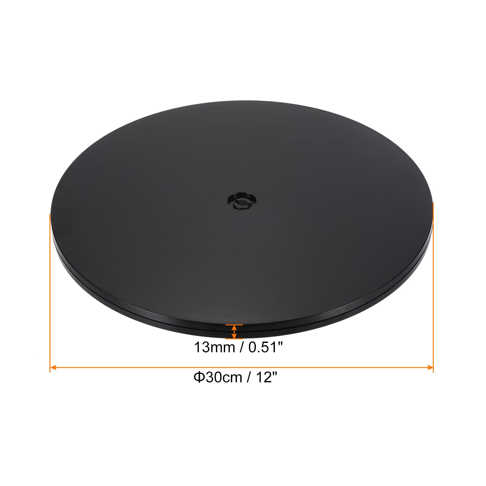 QUARKZMAN Lot de 2 Plateau Tournant Lazy Susan de 12 Pouces (Noir)