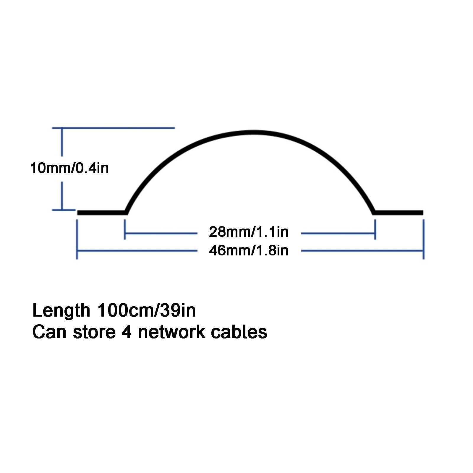 100 Cm Goulotte Electrique en Acier Inoxydable, Protection Cable Electrique Demi-Rond, Film de Protection et Trous de Vis, Peut Être Utilisé à L'intérieur ou à L'extérieur(46mm/1.8in)