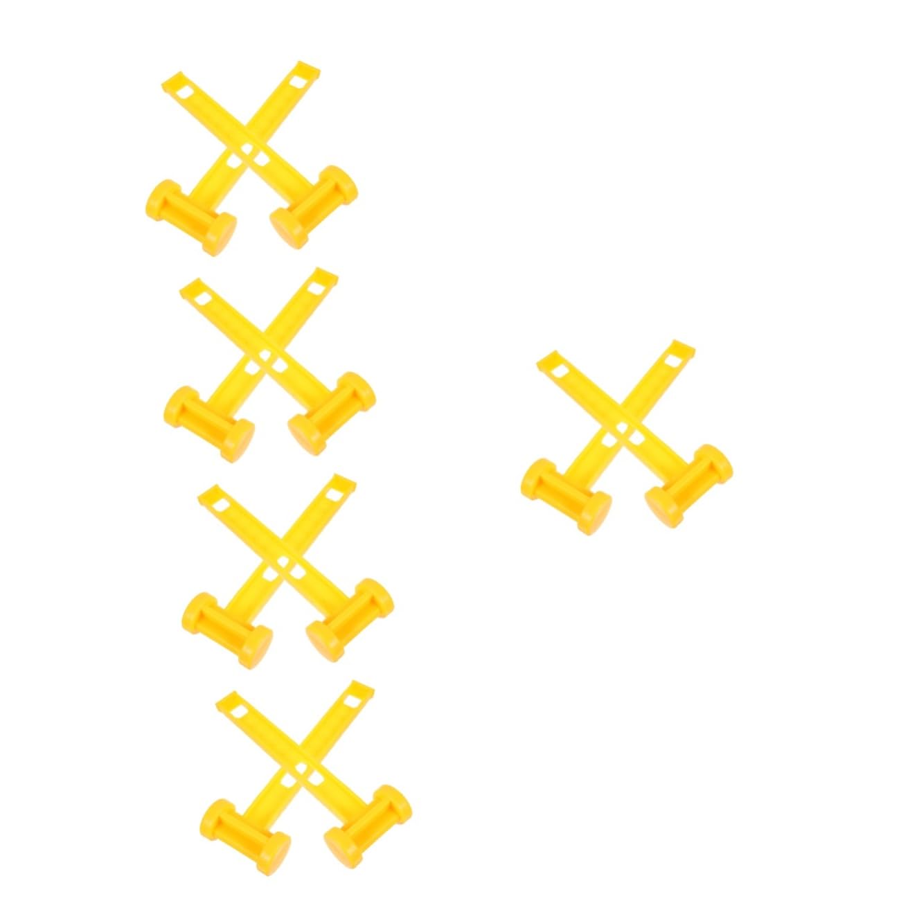 VILLCASE 5 Set Martello Da Campeggio Mazzuolo Per Picchetti Da Tack Bushcraft Anti- Casa Unghia Palo Chiodi Martello Pe Materiale Giallo 2 Pezzi * 5