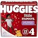 Huggies Little Movers Baby Diapers, Size 4 (22-37 lbs), 22 Ct