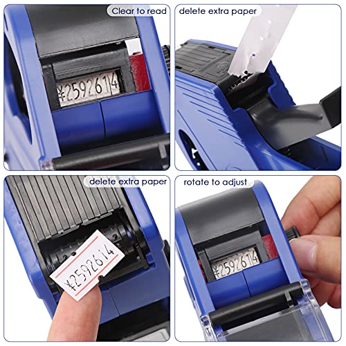 DERCLIVE Price tag Gun 8-Digit Retail Pricing Label Gun kit with Sticker Labels Ink - Image 2