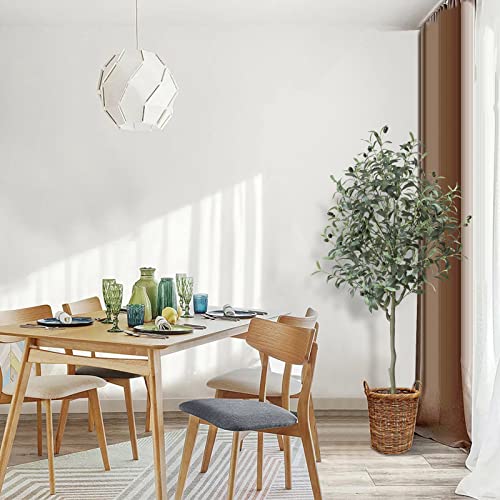 Chantoo 2 Pack Artificial Olive Tree 5 Feet Faux Trees Christmas Tree Artificial Plants For Home Decor Indoor Living Room, Tall Fake Plants With Large Branches And Seagrass Belly Basket #TOP4