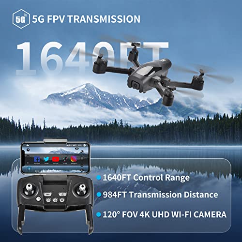 Tenssenx Gps Drone With 4K Camera For Adults, Tsrc A6 Foldable Rc Quadcopter With Auto Return, Follow Me, Optical Flow, Waypoint Fly, Circle Fly, Headless Mode, Altitude Hold, 46 Mins Flight Time #TOP5