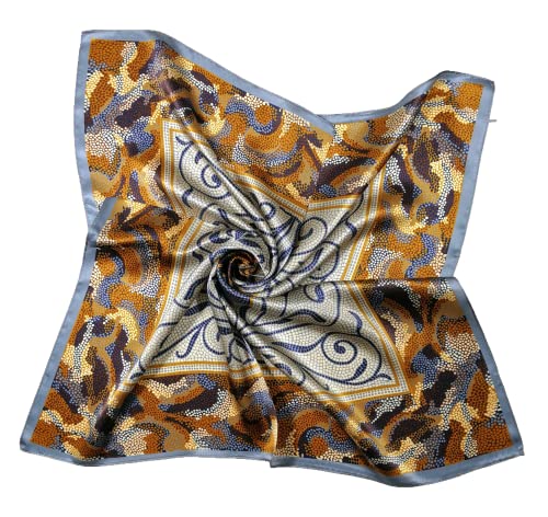 Shanlin Unisex 100% Mulberry Silk Square Scarf in Gift Box (27”x27”)