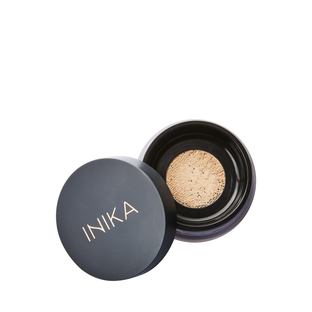 Organic Mineral Powder Foundation with SPF 25 - Vegan Makeup, Natural Looking, Buildable Coverage, Flawless Radiance & Glow, Blemish Coverage, Cruelty Free, Sustainable Packaging, Strength, 8g