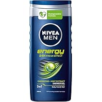NIVEA MEN Energy Doccia Shampoo 6 x 250 ml, Docciaschiuma uomo rivitalizzante per corpo, viso e capelli, Docciaschiuma e shampoo uomo rinfrescante con Estratto di Menta