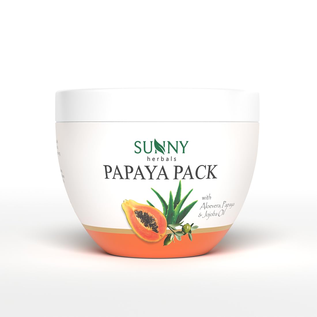 Sunny Herbals Papaya Pack With Added Benefit of Aloevera & Jojoba | Nourishes & Tightens Skin Pores, Removes Blemishes & Pigmentation Marks | Improves Skin Complexion | For Women & Men, 150 gm