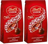 Lindt Schokolade | LINDOR Beutel Milch | 137g | 10 Kugeln in Vollmilch-Schokolade mit zartschmelzender Füllung | Schokoladen-Geschenk (Packung mit 2)