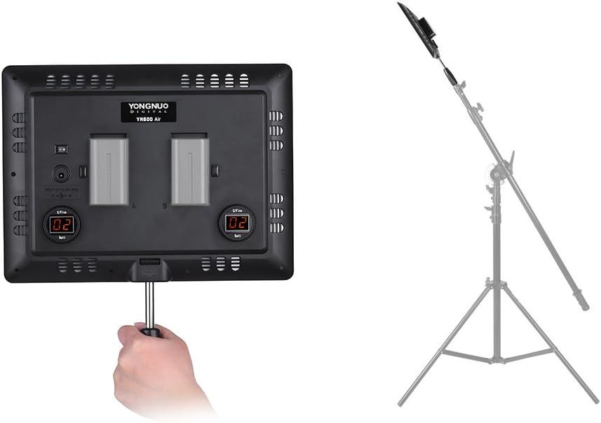 Prоmо 40% оƒƒ YONGNUO YN600 Air 3200K-5500K Bi-Color Temperature LED Video Light Photography Light Slim & Light Design Adjustable Brightness CRI≥95 Studio Lighting