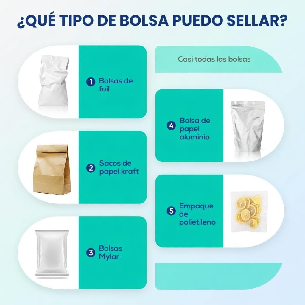 Selladora de Bolsas de Plástico 300mm Sellador Térmico Profesional Bolsas de Polietileno/de Papel de Aluminio y Kraft plastificado, plastico retráctil | No hace vacio | con kit resistencia repuesto