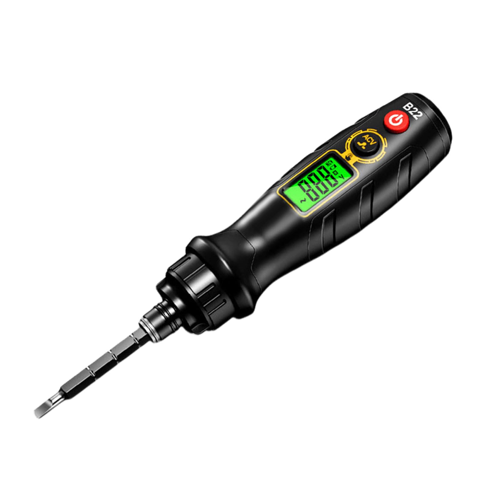 Adyjee Black Ratchet Voltage Tester Voltage Detector Intelligent Digital Screwdriver Induction Pen With Ncv Induction Overloads Protections Notcontact Potential Transducer