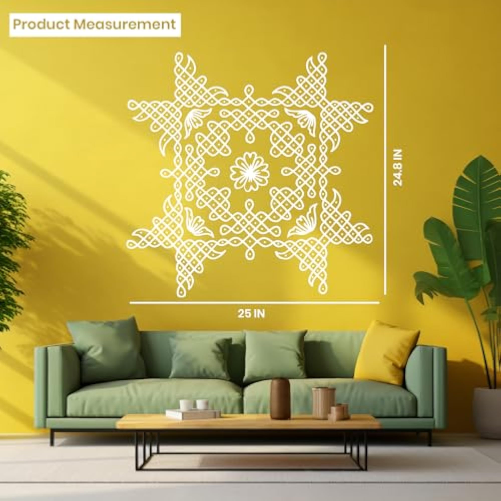 Kolam Wall Stickers Big Size for Home Decor, Traditional Design