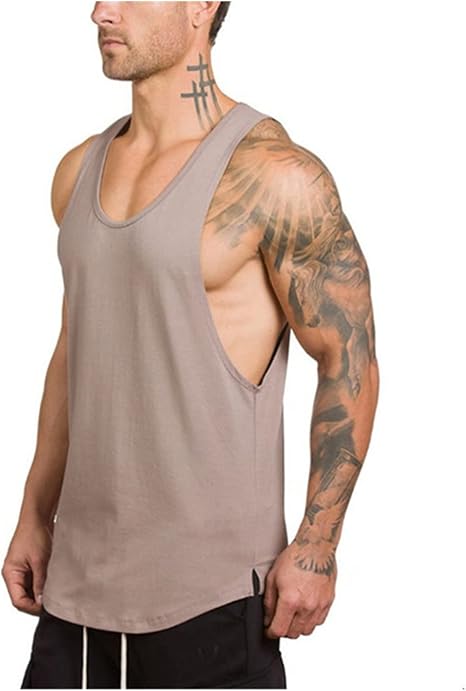 Amazon Co Jp スポーツベストフィットランニングフィットネスノースリーブシャツメンズバスケットボールサッカーtシャツ Color Beige サイズ Xl ファッション