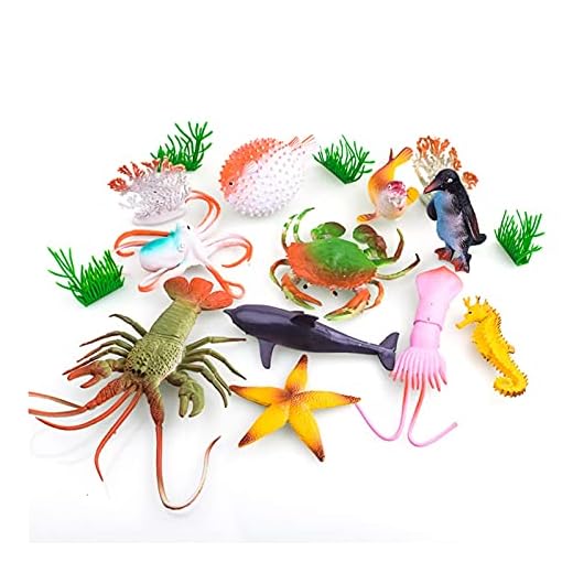 djurleksaker Marine Animal Simulation Animal Model Underwater World Shark Whale Starfish Dock Ornament Present Gårddjur för 2-åringar MLKJSYBA (Color : 832H 16PCS)